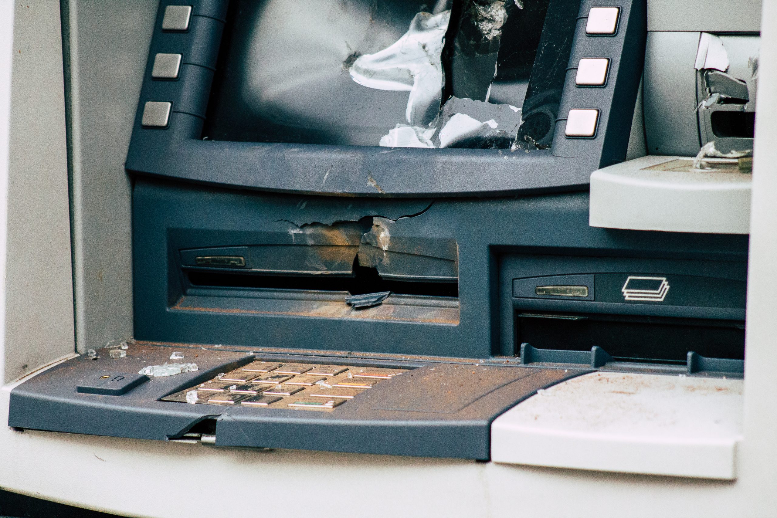 Bank needs to prevent ATM theft or immediately react to vandalism attempts